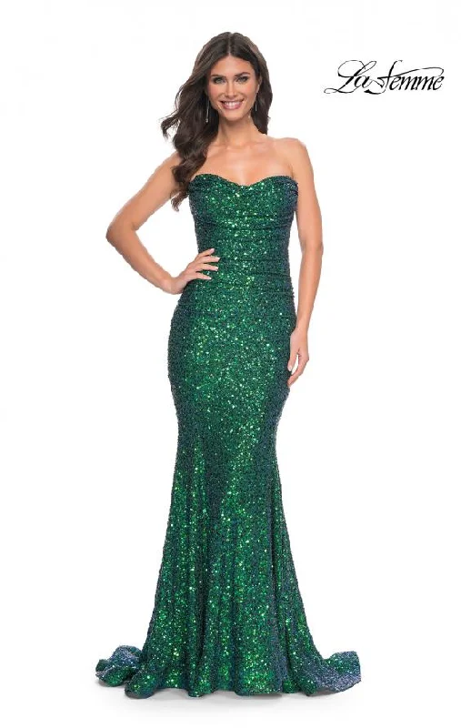 La Femme 32340 Strapless Sequin Mermaid Dress