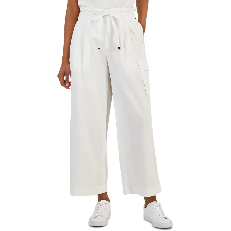 Womens High Rise Wide Leg Cargo Pants