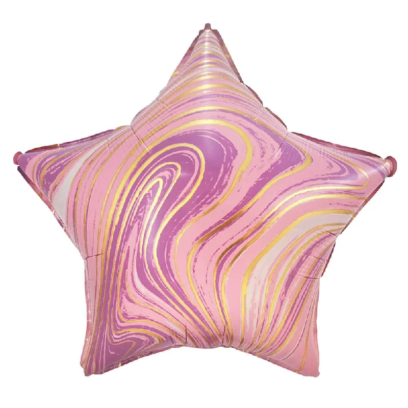 18 inch AGATE STAR - LAVENDER & GOLD