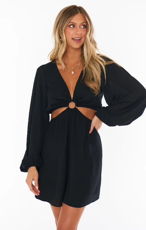 Show Me Your Mumu Go Out Cut Out Mini Dress in Black