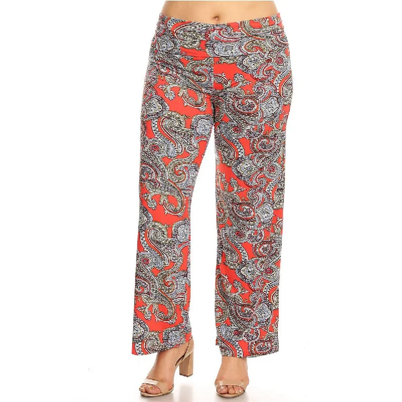 Womens Paisley High Rise Wide Leg Pants