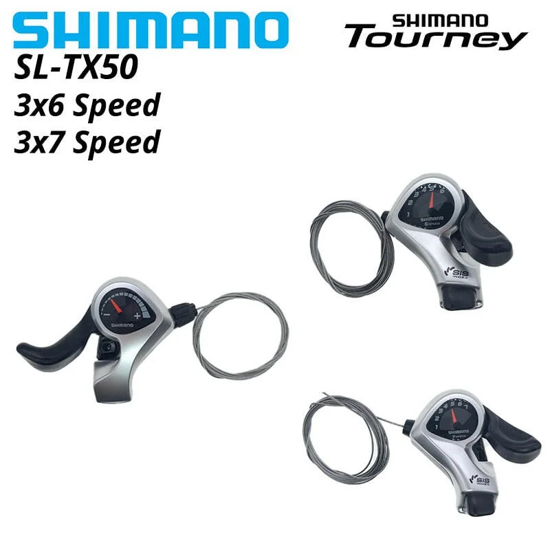 Shimano TX50 Tourney SIS SL-TX50 Bicycle Shift Lever 3*6s 3*7s 3v Left 6v Right 7v 18 21 Speed Pair tx50 Shifters Gear Cable