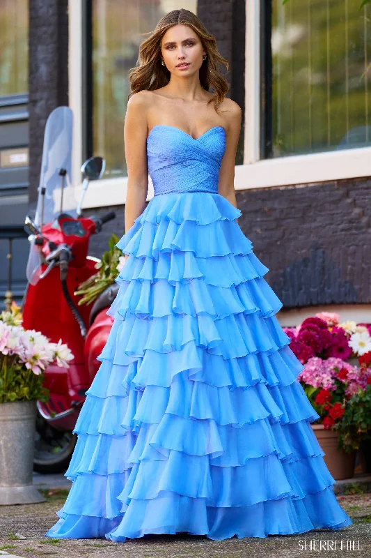 Sherri Hill 56346 Sweetheart Neckline Ball Gowns Chiffon Evening Gown