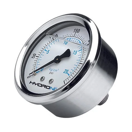 PG40300B 0 - 300 PSI Water Pressure Gauge 4" Stainless Steel 1/2" Port