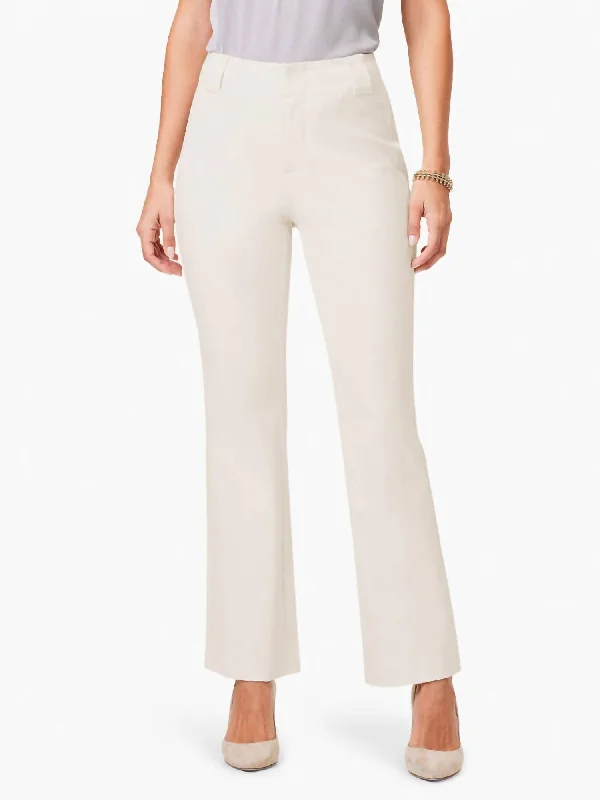 Demi Boot Ankle Plaza Pant In Classic Cream