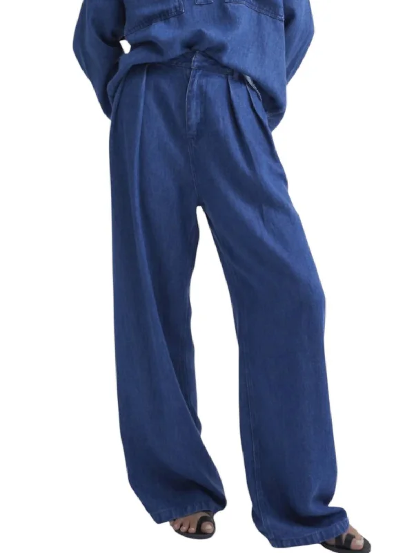 Women's Woodland Denim Pants In Blue