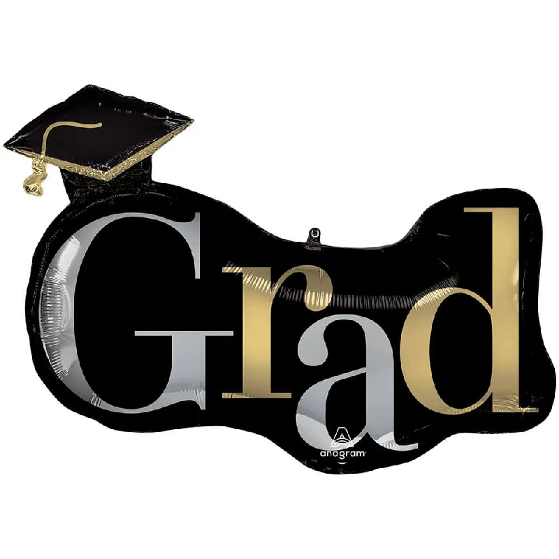 33 inch GRAD CAPS SILVER & GOLD