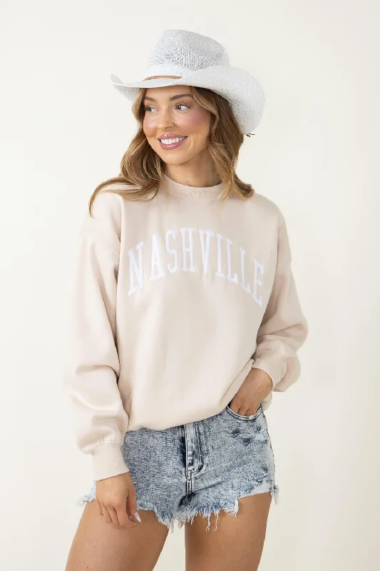 1897 Active Nashville Sweatshirt for Women in Tan | GT083-NASHVILLE-CREAM