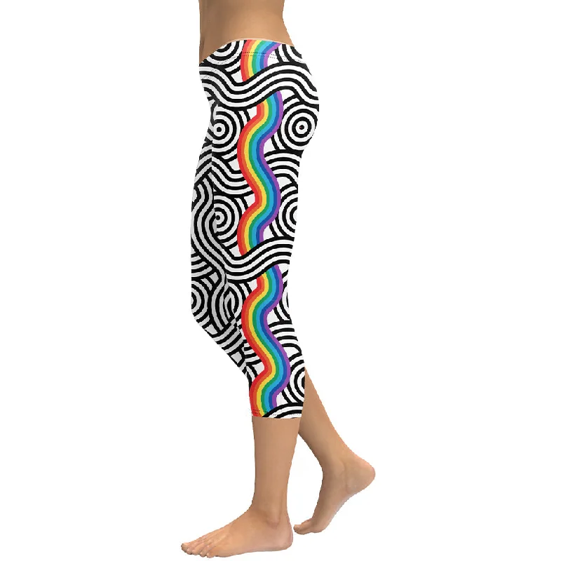 Rainbow Lines Capris