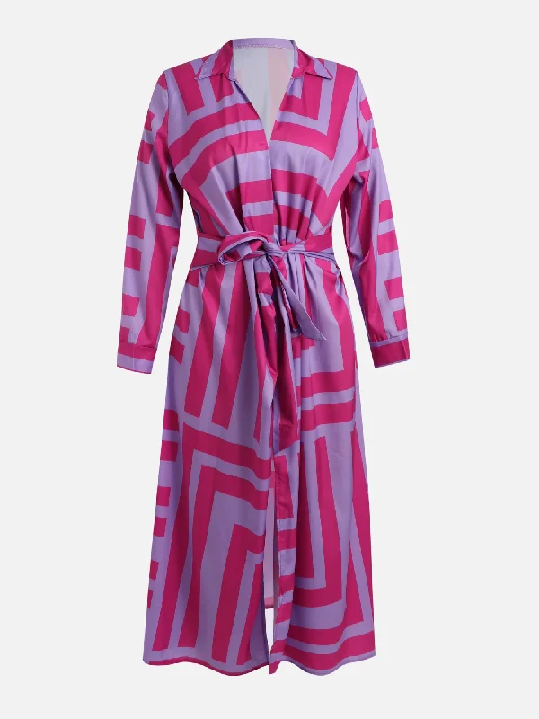 Violet Printed Wrap Dress