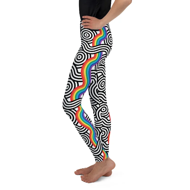 Rainbow Lines Youth Leggings