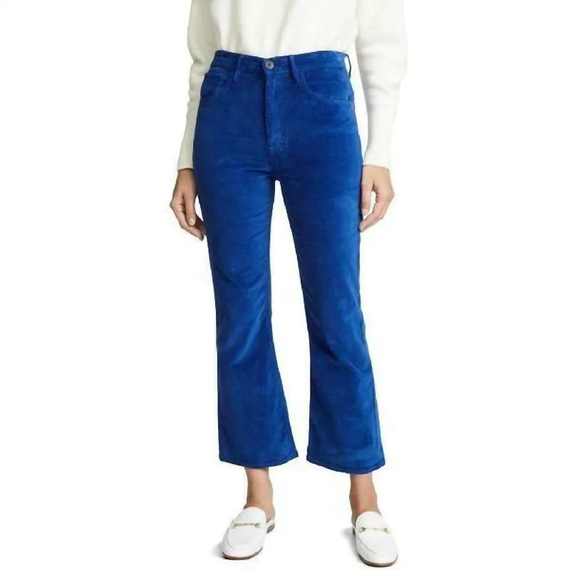 W5 Empire Crop Flare Pants In Blue