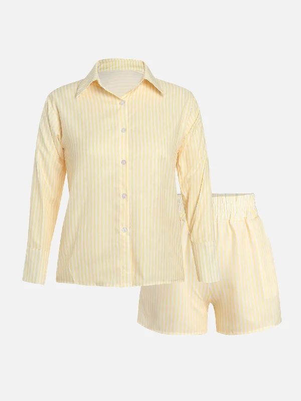 Yellow Striped Comfort Set