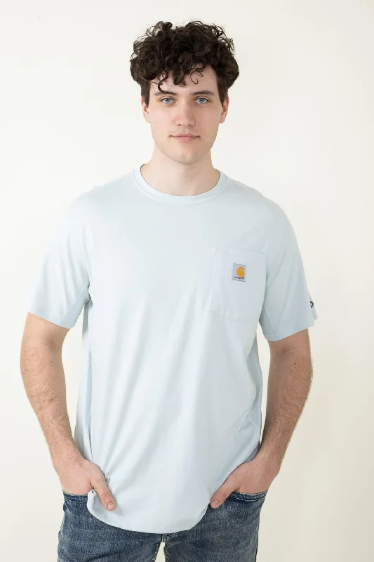 Carhartt Force Relaxed Fit Midweight Pocket T-Shirt for Men in Blue | 106652-E73-DEWDROP