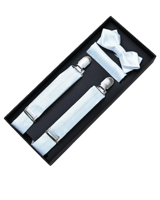 White Suspender Set