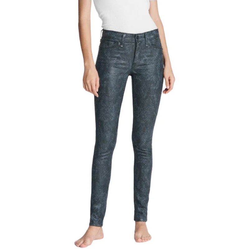 Cate Mid-Rise Skinny Pant In Snake Foil