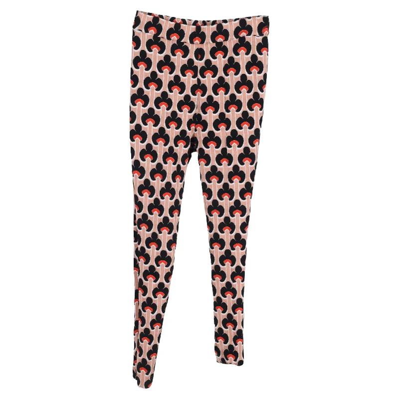 Marni Jacquard-Knit Printed Leggings in Multicolor Cotton