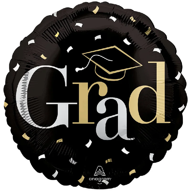 18 inch GRAD CAPS SILVER & GOLD