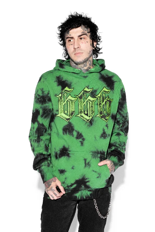 666  - Green Lightning Dye Pullover