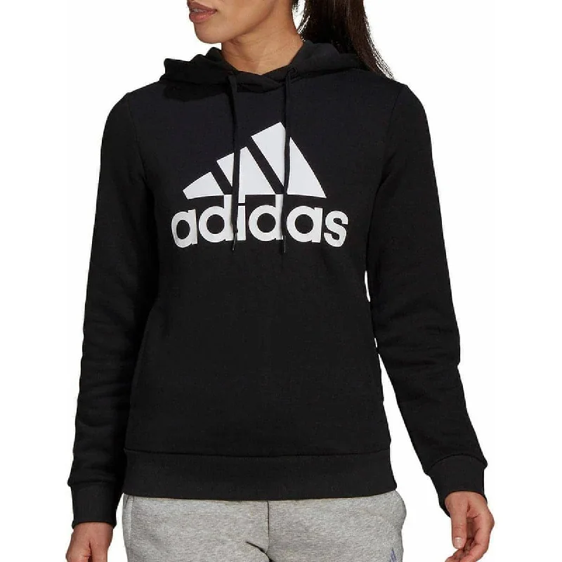 adidas Essentials Logo Fleece Womens Hoody - Black