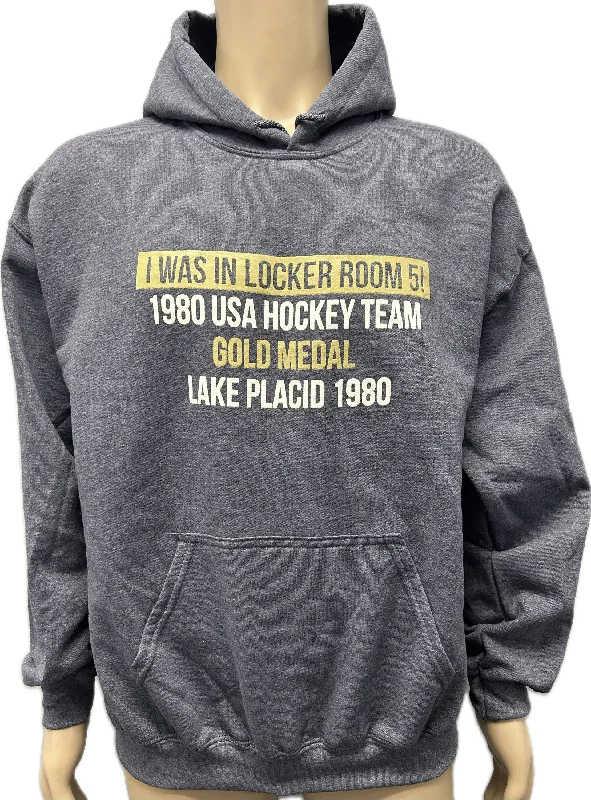 Herb Brooks Locker Room 5 Hoody - Heather Navy