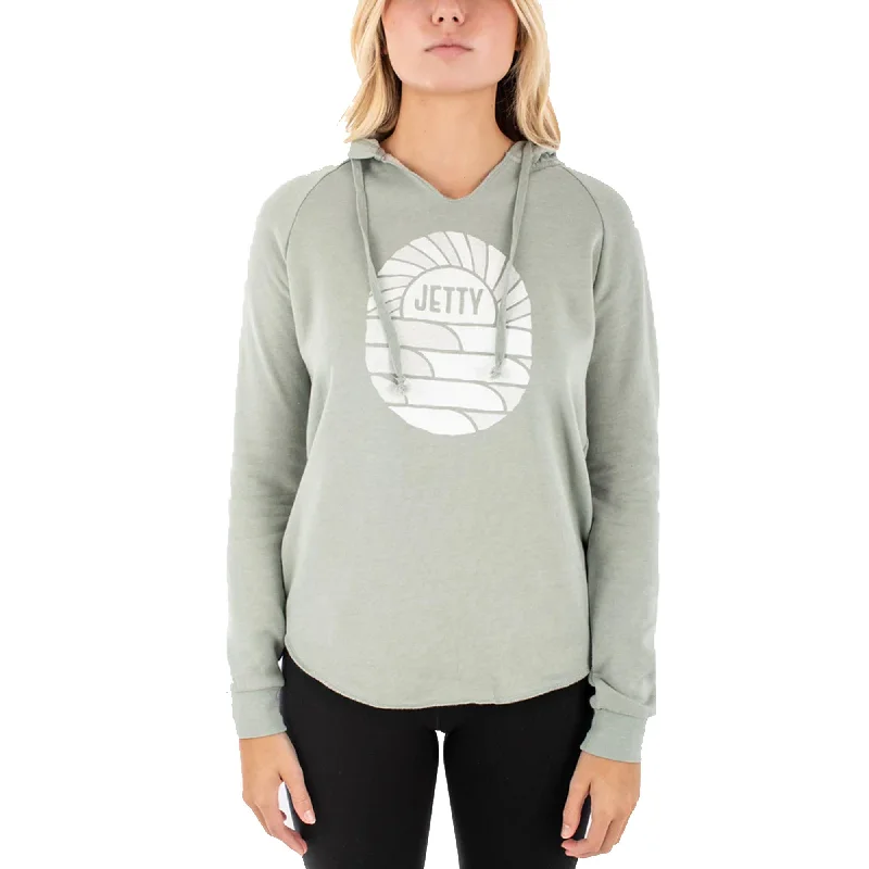 Jetty Point Break Women's L/S Hoodie - Green