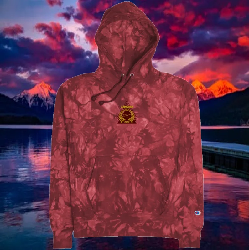 Lipspaz-Champion tie-dye hoodie