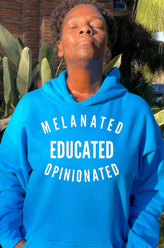 Melanated Educated Opinionated Bright Colors Hoodie