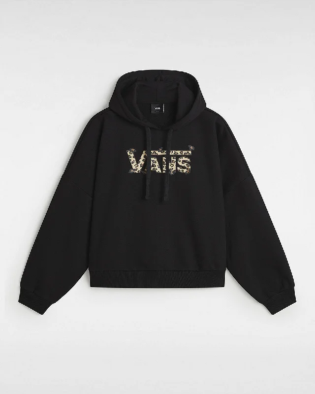 Vans Womens Animalier Loose Pullover Hoodie - Black