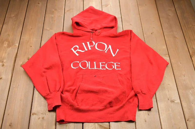 Vintage 1990s Champion Reverse Weave Ripon College Hoodie