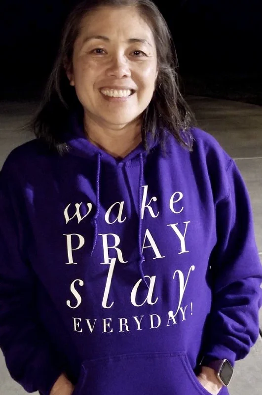 Wake Pray Slay Everyday Bright Colors Hoodie