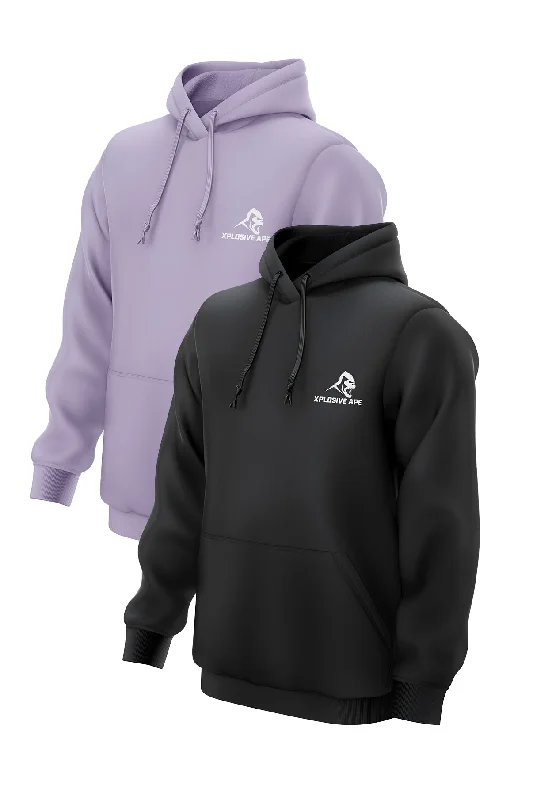 XAPE Essential 2 Hoodies Combo - Black/Lilac