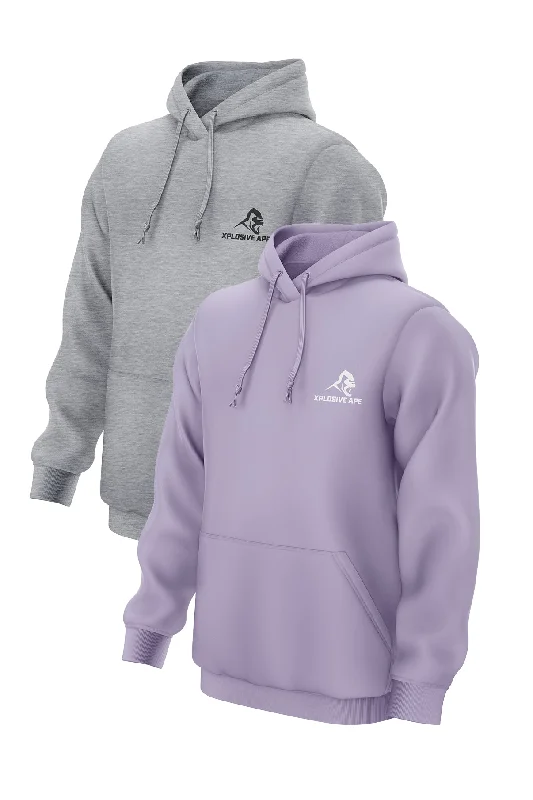 XAPE Essential 2 Hoodies Combo - Lilac/Sports Grey