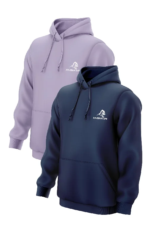 XAPE Essential 2 Hoodies Combo - Navy/Lilac