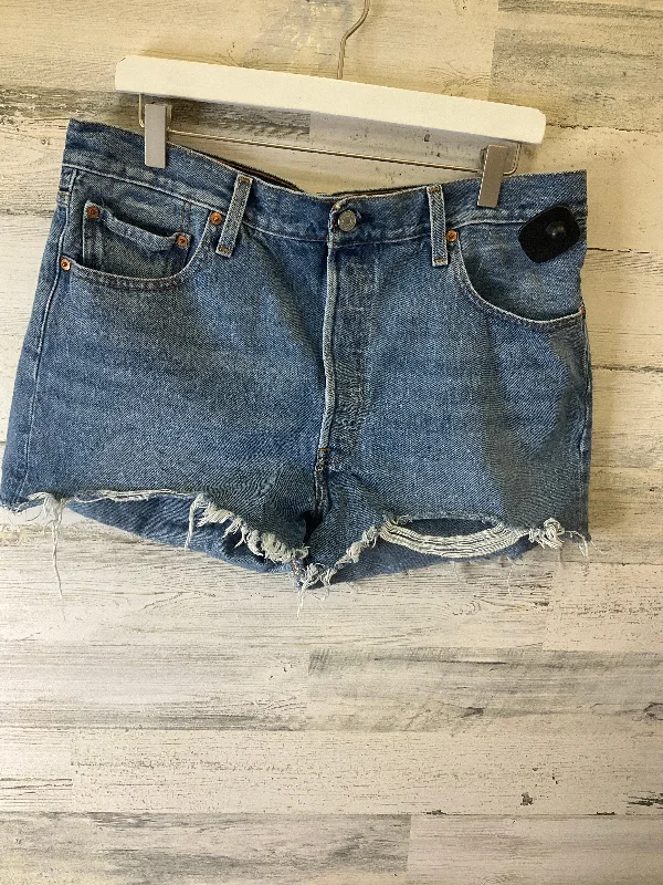 Blue Denim Shorts Levis, Size 18