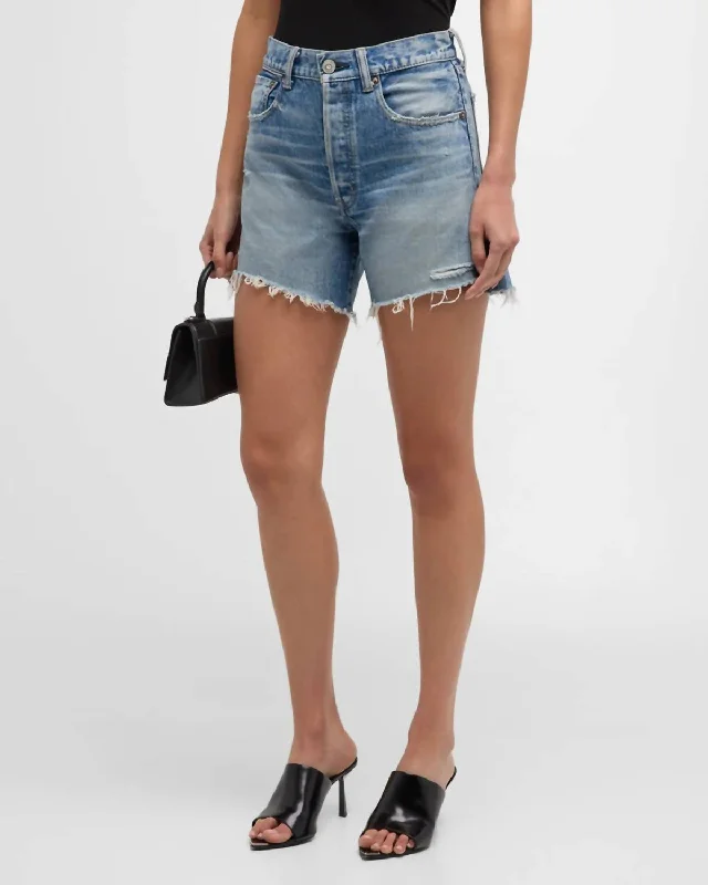 Graterford Distressed Denim Short In Blue