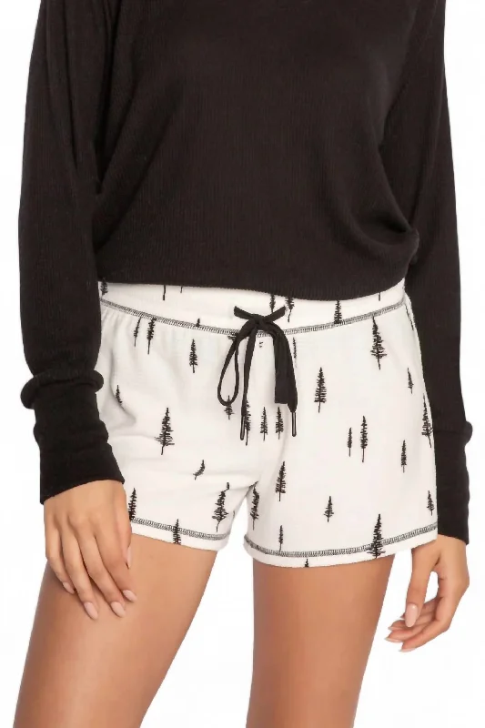 May The Forest Be With You Pajama Shorts In Ivory